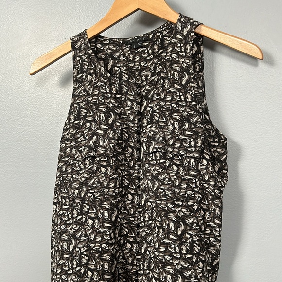 Theory Women’s Silk Abstract Semine Shirt Button Down Black Gray Small - Picture 5 of 13